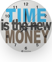 "Time is the new Money" clock
